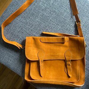 Suede crossbody bag